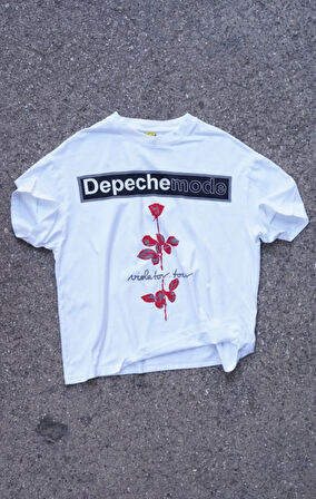 Depeche Mode "Violator Tour" Kısa Kollu Beyaz Tshirt