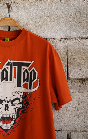 Spinal Tap Retro Rock Oversize Unisex Kısa Kol Turuncu T-Shirt