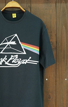 Pink Floyd Dark Side of the Moon Oversize Kısa Kollu Siyah Tişört