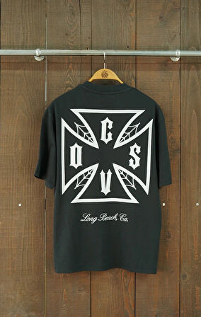 Long Beach Visual Studio Gothic Oversize Kısa Kol Tshirt