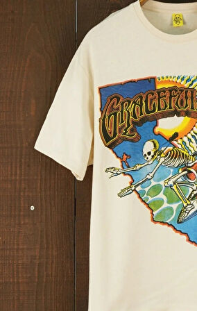 The Graceful Dead Surfer Oversize Kısa Kollu Off White TShirt