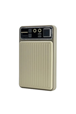 iphone Uyumlu kablosuz şarj özellikli 10.000 Mah powerbank(15W Hızlı sarj özellik + Lityum-Lion Pil)