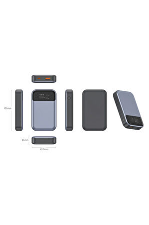 10Binlik Güçkaynağı PD 33W Hızlı Sarj Özellik samsung İphone için type-c+Usb-c 10.000 Mah powerbank.
