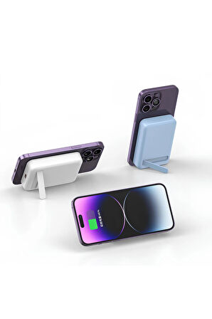 Siyah renk Magsafe Kablosuz Powerbank Battery Xiaomi-İphone-samsung uyumlu(15W + 20W PD 10000 MAh)