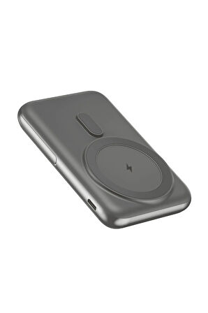 15w-20w Magsafe powerbank for iphone-samsung uyumlu 10.000 Mah Pd Hızlı sarj Özellikli Gri Powerbank