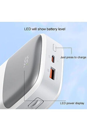 çoklu Şarj kablolu en iyi 10000 MAh Powerbank iphone samsung uyumlu kendinden kablolu 22.5W+USB+Pd