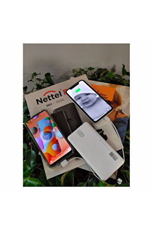kablolu power bank 20bin mah PD fast charging (Mic+Type-C+Lighti Kablolu+10w Hızlı Sarj+Lityum-Lion)