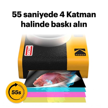 Kodak Mini Shot 2 Era - Sarı Filmli Fotoğraf Makinesi