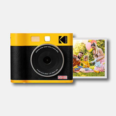 Kodak Mini Shot 4 ERA Sarı 4X4 Filmli Fotoğraf Makinesi