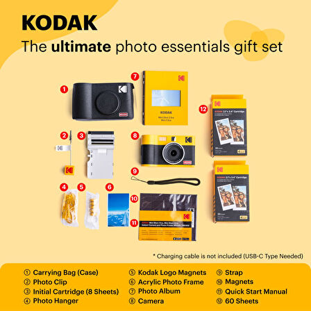 Kodak Mini Shot 2 ERA Siyah 2.1X3.4 + 60 Yaprak + Aksesuar Kiti
