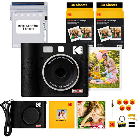 Kodak Mini Shot 3 ERA Siyah 3X3 + 60 Yaprak + Aksesuar Kiti