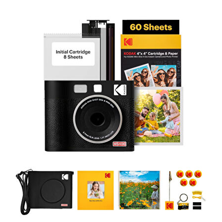 Kodak Mini Shot 4 ERA Siyah 4X4 + 60 Yaprak + Aksesuar Kiti
