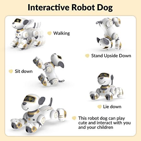 STEMTRON Programlanabilir Uzaktan Kumandalı Robot Köpek - Altın