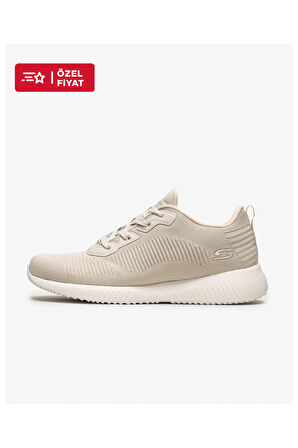 Skechers Bobs Squad - Tough Talk 32504 NAT Kadın Bej Spor Ayakkabı
