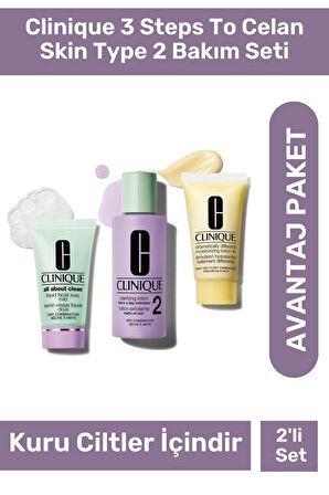 Clinique 3 Steps To Clean Skin Type 2 Bakım Seti - 2 Adet