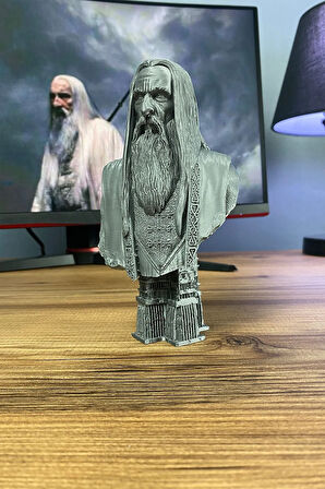 Yüzüklerin Efendisi Saruman Büst Figür 15 cm - Koleksiyonluk Parça