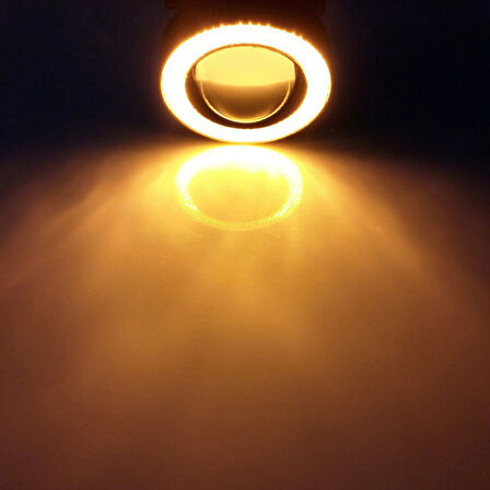 Universal Mercekli Led Angel Sis Farı, 76mm Turuncu