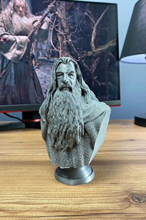 Yüzüklerin Efendisi Gri Gandalf Büst Figür 15 cm - Yüksek Kaliteli Koleksiyon Parçası