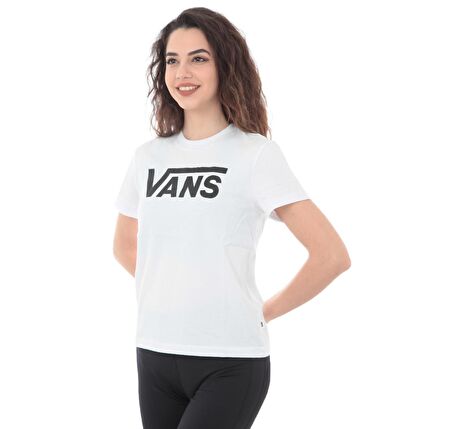 0A3UP4WHT1-R Vans Flyıng V Crew Tee Kadın T-Shirt Beyaz