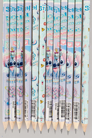DEKOMUS İLE LİSANSLI STITCH 12 ADET SİLGİLİ KURŞUN KALEM