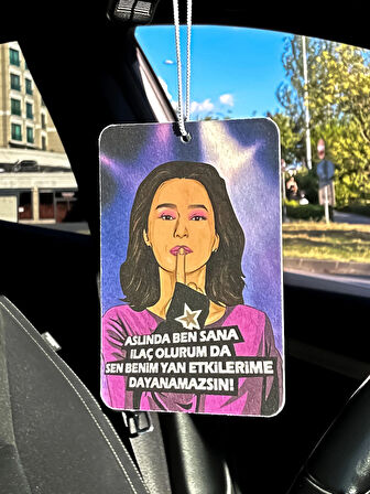 Yıldız Tilbe Ben Sana Ilaç Olurum Da Tasarımlı Dekoratif Oto Araç Kokusu Ve Aksesuarı