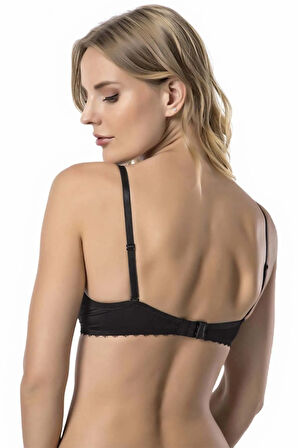 Micro Kaplı Kulaksız Push Up Balenli Silikonlu Sütyen Yeni Sezon