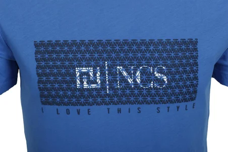 Erkek Tişört Bisiklet Yaka Sax %100 Pamuk Slim Fit Baskılı T-shirt NCS JEANS 1925