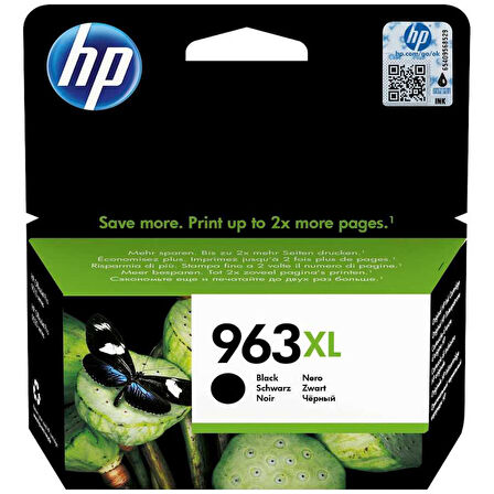 Hp 963XL-3JA30AE Siyah Orijinal Kartuş Yüksek Kapasiteli