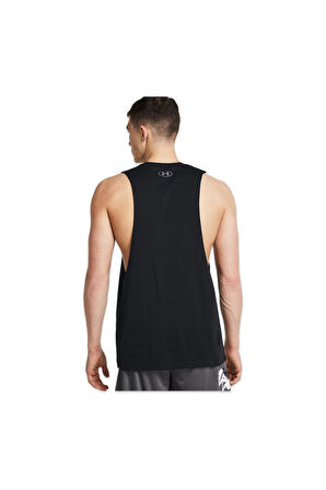 Under Armour 1329286 Ua Left Chest Cut Off Tank Siyah Erkek Atlet