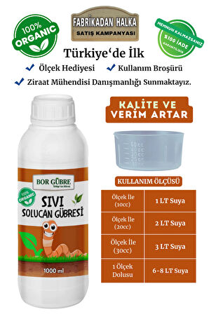 Organik Sıvı Solucan Gübresi 1000ML