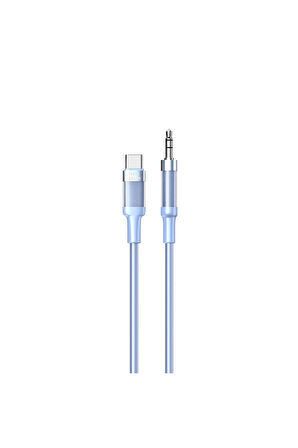 Type-C-3.5mm Aux Kablo | iPhone 15, Android Telefonlar İçin | Araba AUX Kablosu 1 Metre (MAVİ) Renk