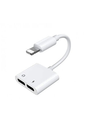 Iphone,ipad Lightning Çoklayıcı,çoğaltıcı((şarj Ve Mikrofon+ses Kullanımını Aynı Anda Sağlar))