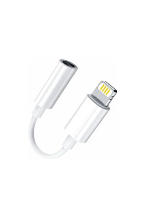 Jack To Lightning Iphone Kulaklık Giriş Dönüştürücü Aparatı Kablosu(50 Mb/s Hd Kaliteli Ses Iletim)