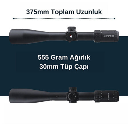 Victoptics S4 6-24X50 FFP Parallax Tekerli Tüfek Dürbünü