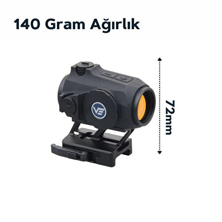 Vector Optics Maverick-IV 1x20 Mini Reflex Sight MIL RUBBER SIYAH