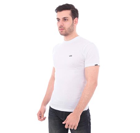 0A3CZEYB21-R Vans Left Chest Logo Tee Erkek T-Shirt Beyaz
