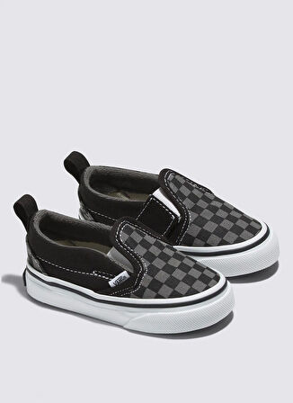 Vans Siyah - Gri Bebek Yürüyüş Ayakkabısı VN0A3488EO01-TD Slip-On V