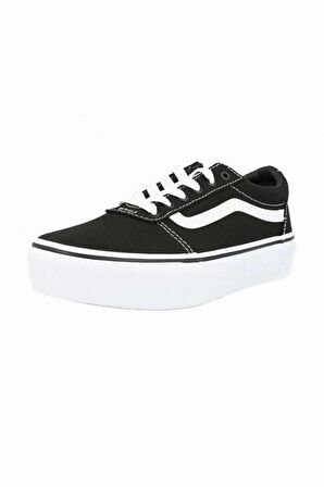 VANS Bayan Ayakkabı VN0A4UUV1871 MY Ward Platform (Canvas) Black/White