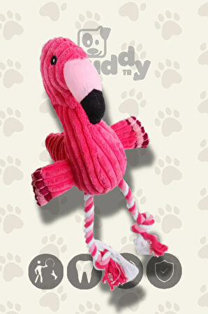 Pembe Peluş Flamingo Köpek Oyuncağı | Sevimli, Dayanıklı Ve Sesli Eğlence | Küçük Ve Orta Irklar