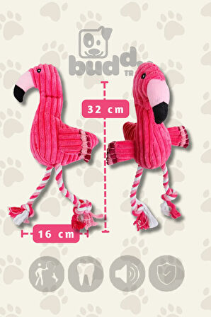 Pembe Peluş Flamingo Köpek Oyuncağı | Sevimli, Dayanıklı Ve Sesli Eğlence | Küçük Ve Orta Irklar