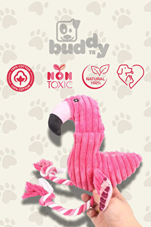 Pembe Peluş Flamingo Köpek Oyuncağı | Sevimli, Dayanıklı Ve Sesli Eğlence | Küçük Ve Orta Irklar