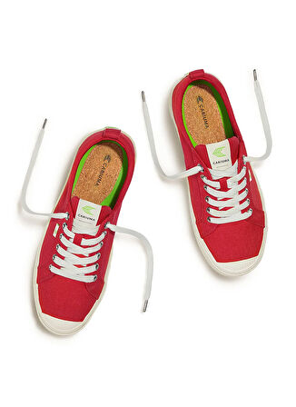 Cariuma 100103R01W-OCA Low Canvas Sneaker Kırmızı Kadın Lifestyle Ayakkabı