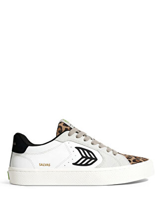 Beyaz - Çok Renkli Erkek Lifestyle Ayakkabı 411301W85M - SALVAS Leather Leopard