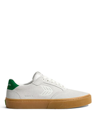 Cariuma 511802W1DM - NAIOCA Suede Off-White Açık Gri Deri Erkek Lifestyle Ayakkabı