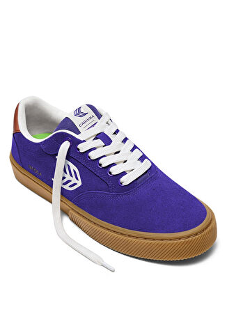 511802U53W - NAIOCA Suede Off-White Mor Deri Kadın Lifestyle Ayakkabı