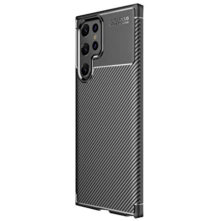 Gpack Samsung Galaxy S25 Ultra Kılıf Negro Karbon Kamera Korumalı Silikon