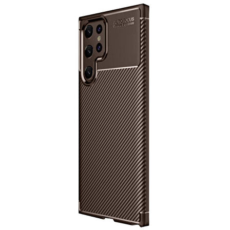 Gpack Samsung Galaxy S25 Ultra Kılıf Negro Karbon Kamera Korumalı Silikon