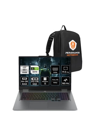 LOQ i7-14700HX 64GB 512GB SSD RTX5070/8GB 115W FHD 17.3" W11H Gaming Laptop & PER4 ÇANTA