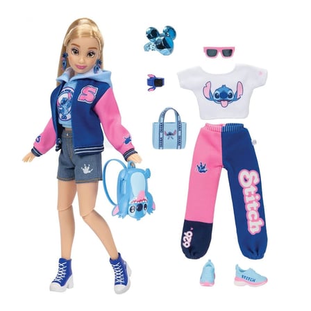Disney ily 4ever Stitch Kolej Temalı Bebek ve Aksesuarları 23946