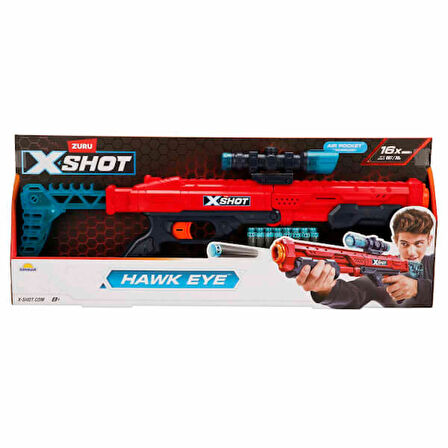 X-Shot Hawk Eye 16 Mermili Sünger Dart Atan Silah S00036435 